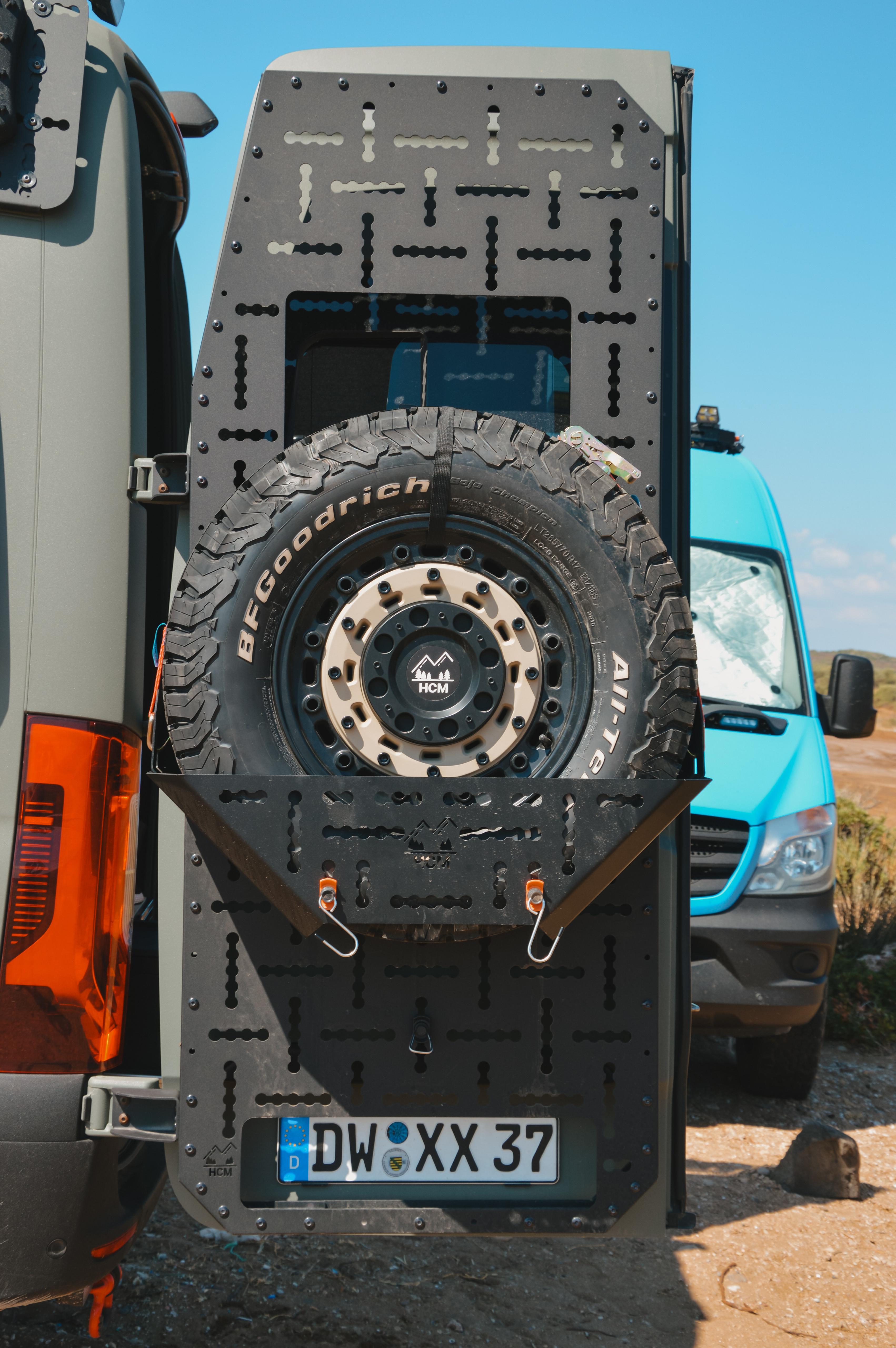 Rad-Halterungssystem für Heckträger (Reserveradhalter)