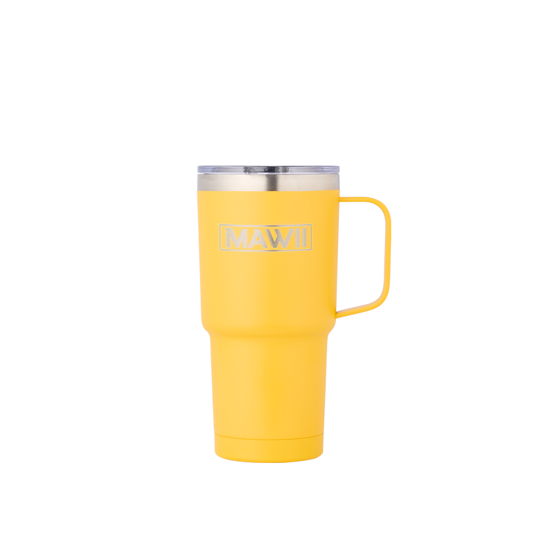 Edelstahl Becher mit Henkel 600 ml