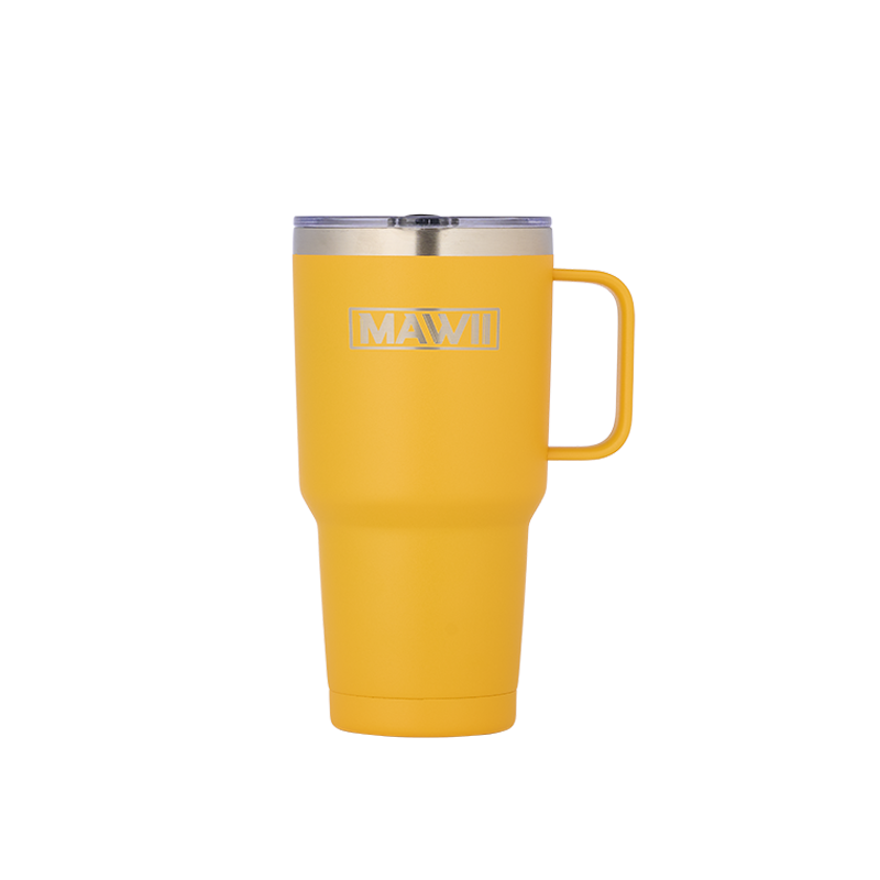 Edelstahl Becher mit Henkel 850 ml