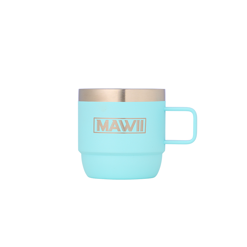 Edelstahl Espresso Tasse mit Henkel