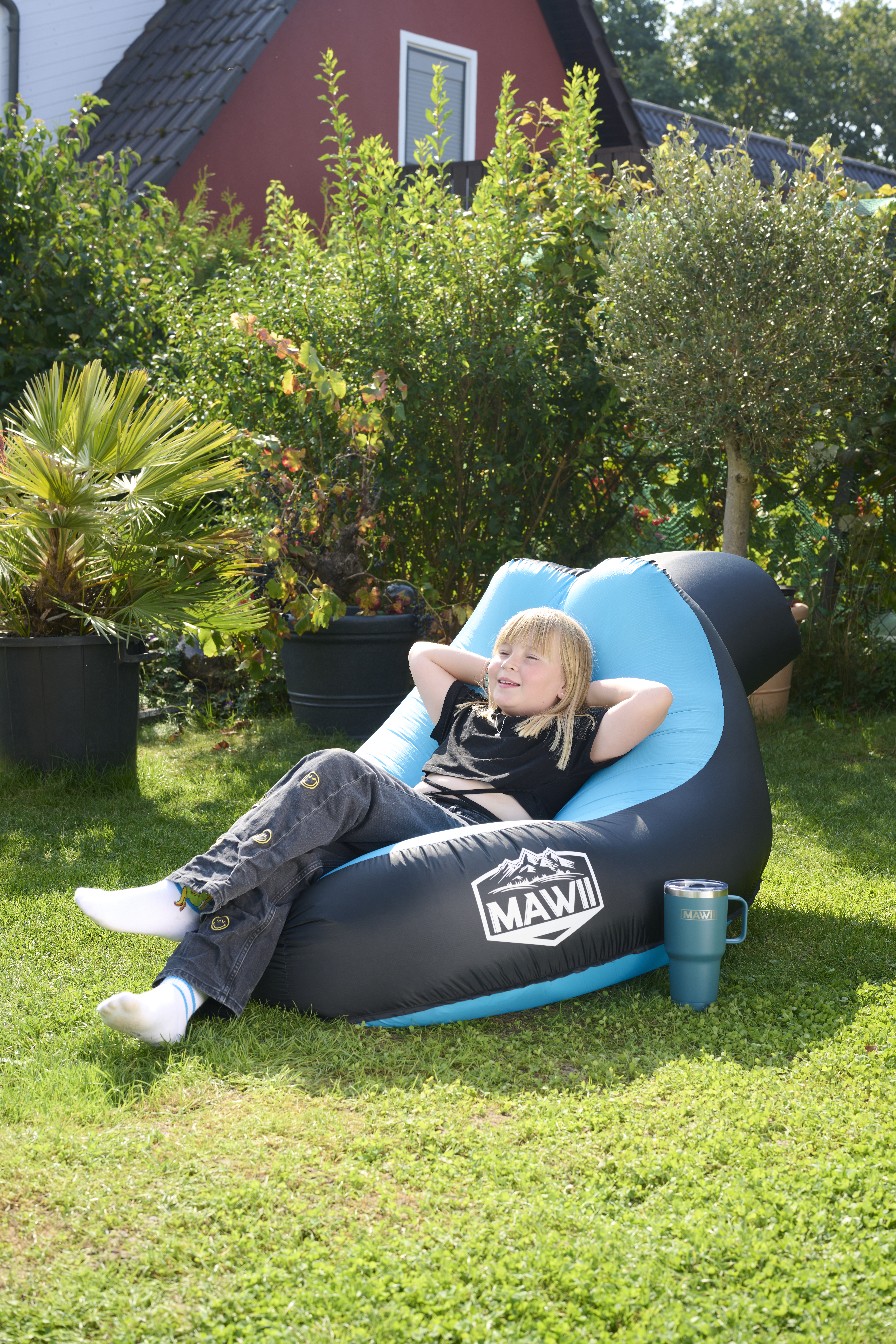 Luftsessel -aufblasbarer Luftsitz/ Lounger blau