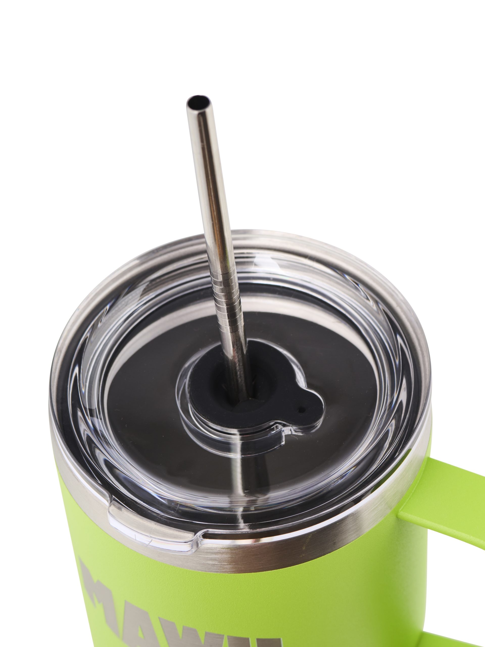 Deckel mit Edelstahl Strohhalm für kleinere bis mittlere Becher/Tassen Deckel mit Edelstahl Strohhalm für kleinere bis mittlere Becher/Tassen