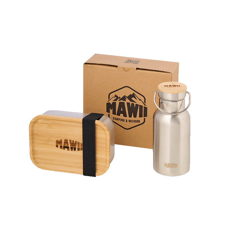 Lunchbox mit Edelstahl Trinkflasche im Set
