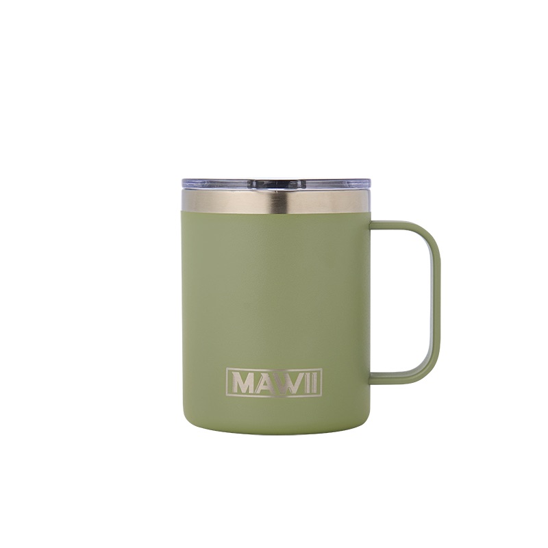 Edelstahl Kaffeebecher mit Henkel 350 ml Edelstahl Kaffeebecher mit Henkel 350 ml