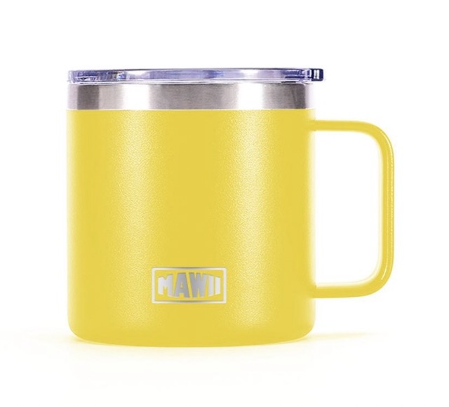 Edelstahl Kaffeebecher mit Henkel 