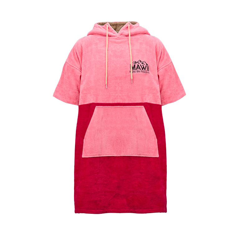 MAWII Badehandtuch Poncho rot