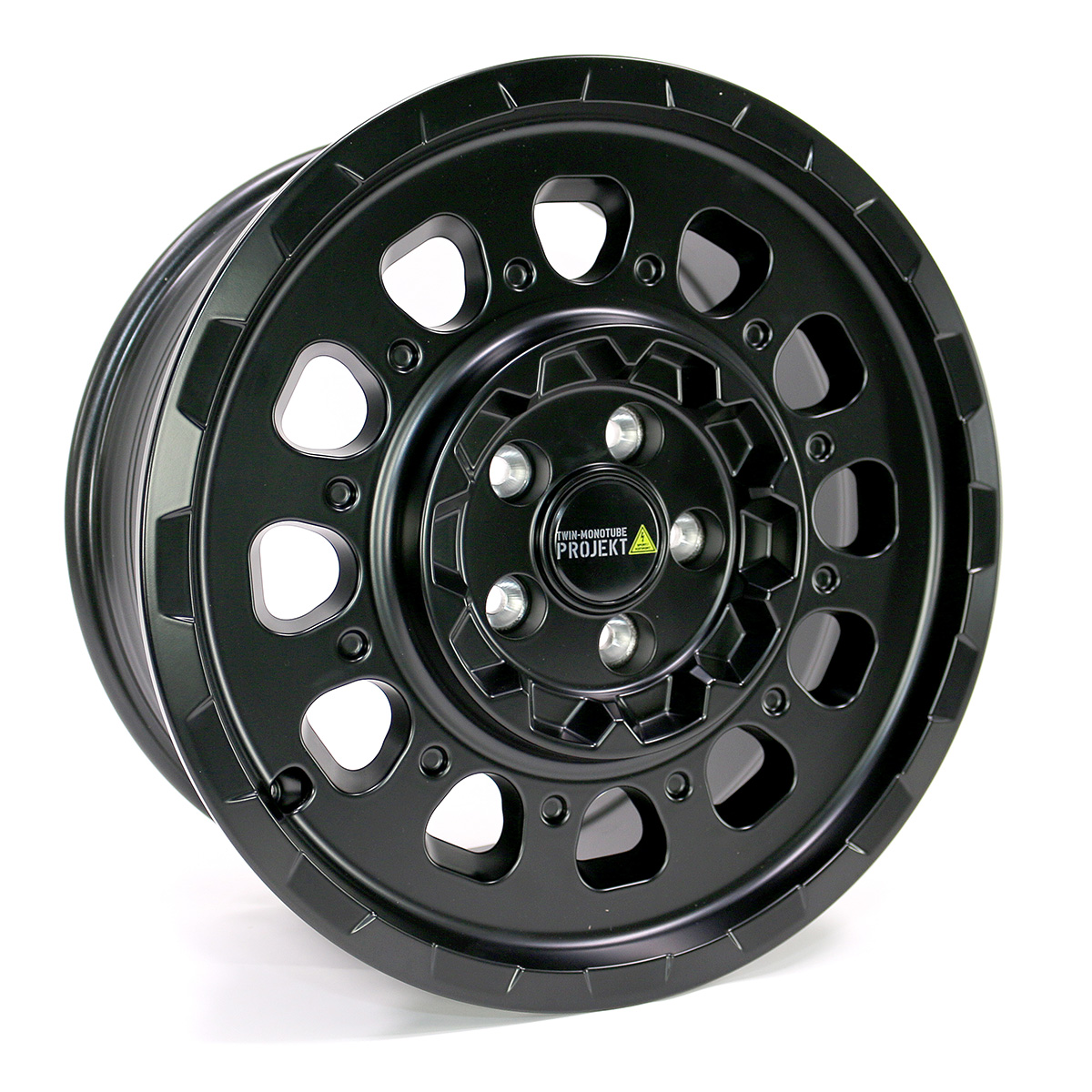 TWIN-MONOTUBE-PROJEKT-AT3-HD, 8,5x18 ZOLL Felgen seidenmatt schwarz  4 Stück TWIN-MONOTUBE-PROJEKT-AT3-HD, 8,5x18 ZOLL Felgen seidenmatt schwarz  4 Stück