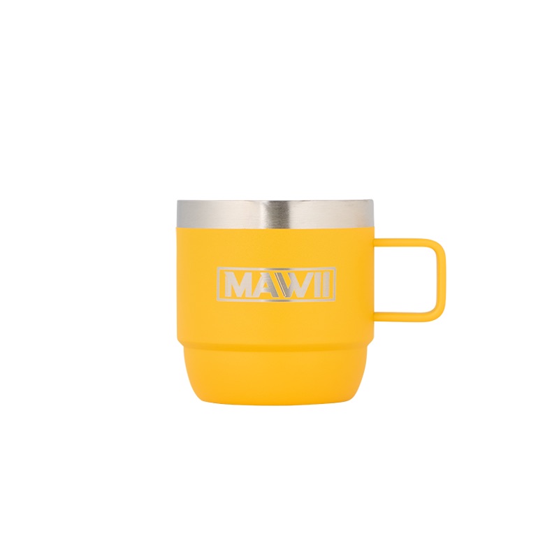 Edelstahl Espresso Tasse mit Henkel
