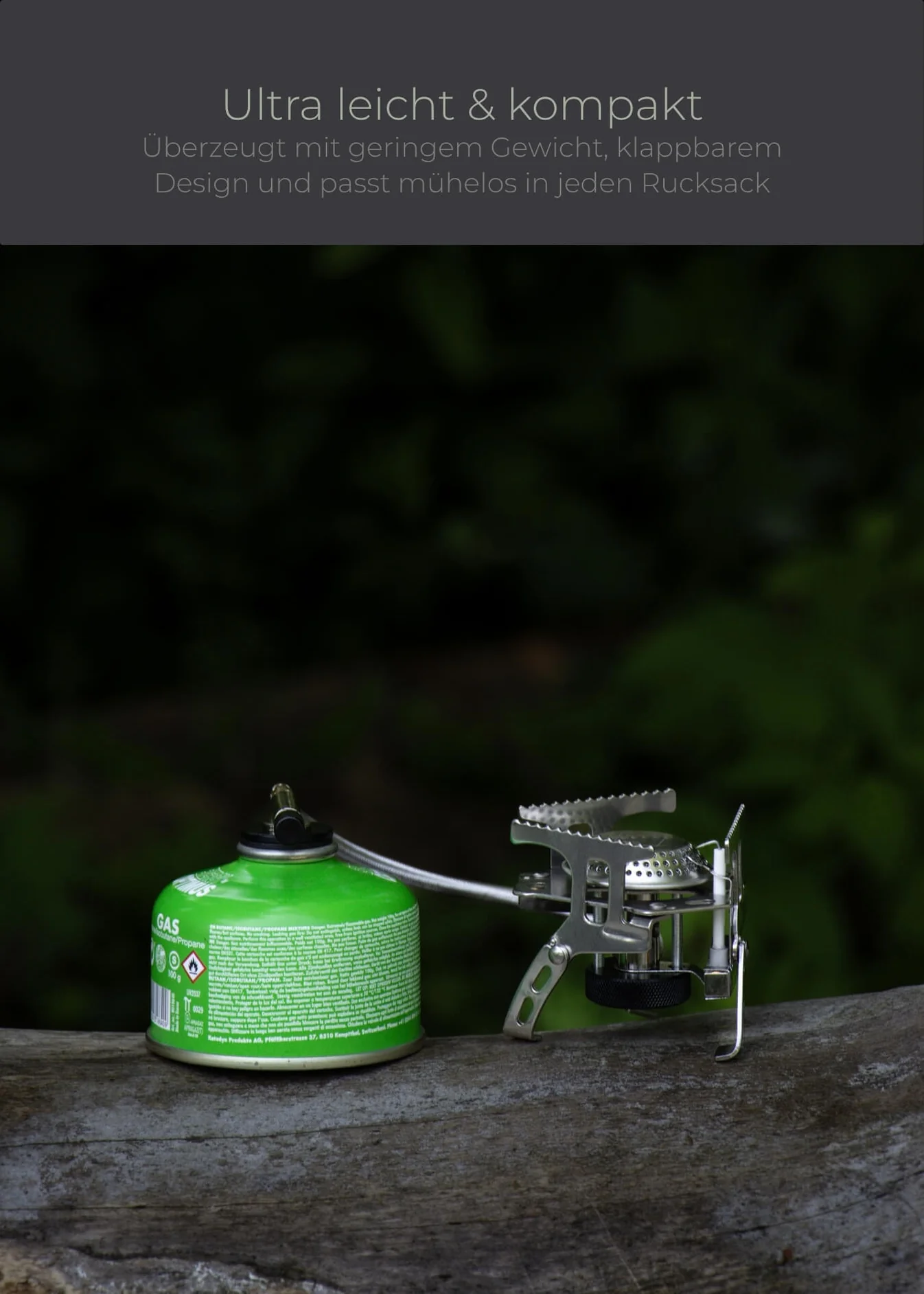 FUOCO Tripod Gaskocher Mini