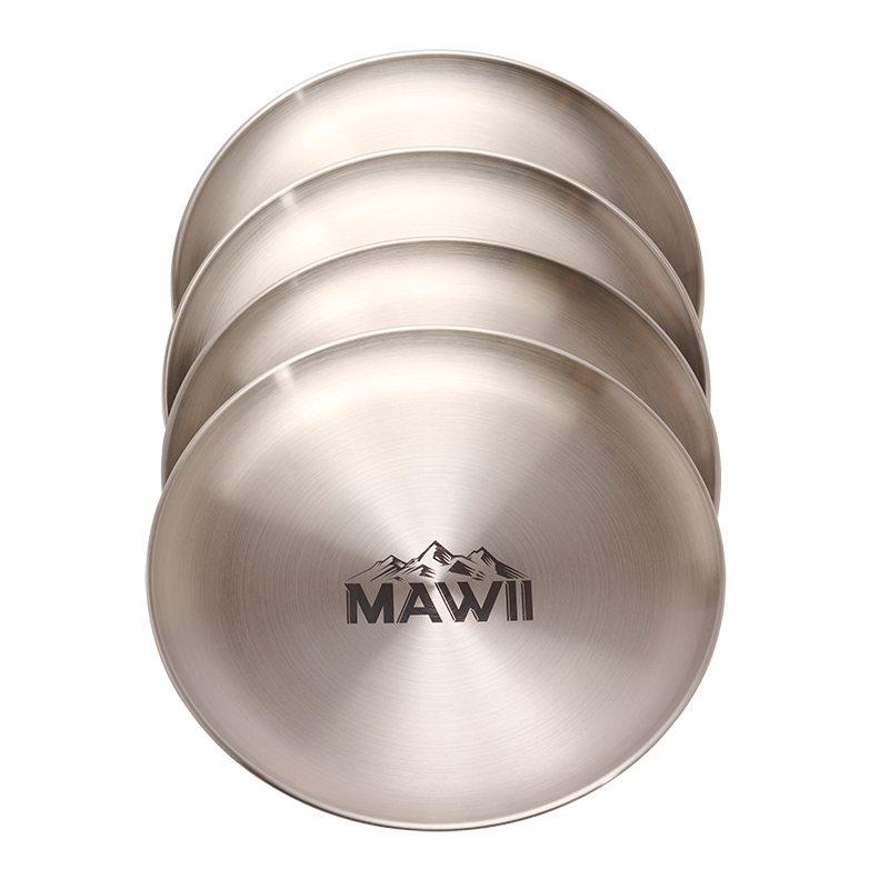 MAWII Edelstahl grosse Essteller Set